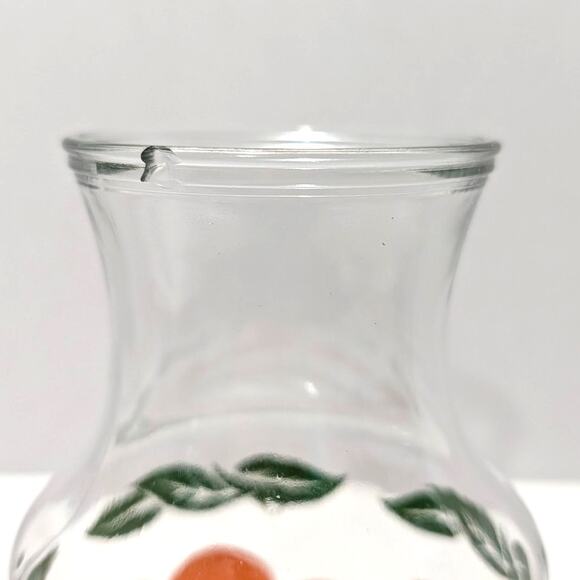 Vtg Anchor Hocking Glass Orange Blossom Juice Carafe w Lid Jar Jug Pitcher - Picture 7 of 14
